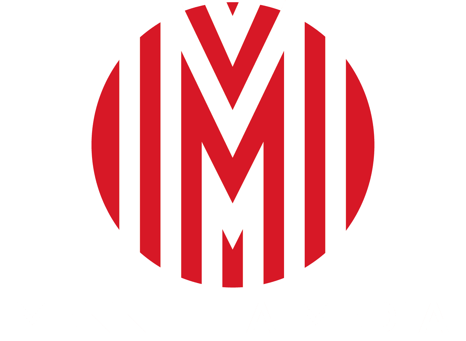 Red circle with stylized white "MM" initials in the center, vertical white bars, and "Mennella Media" written below in white text—perfect for visual direction that elevates your brand story.